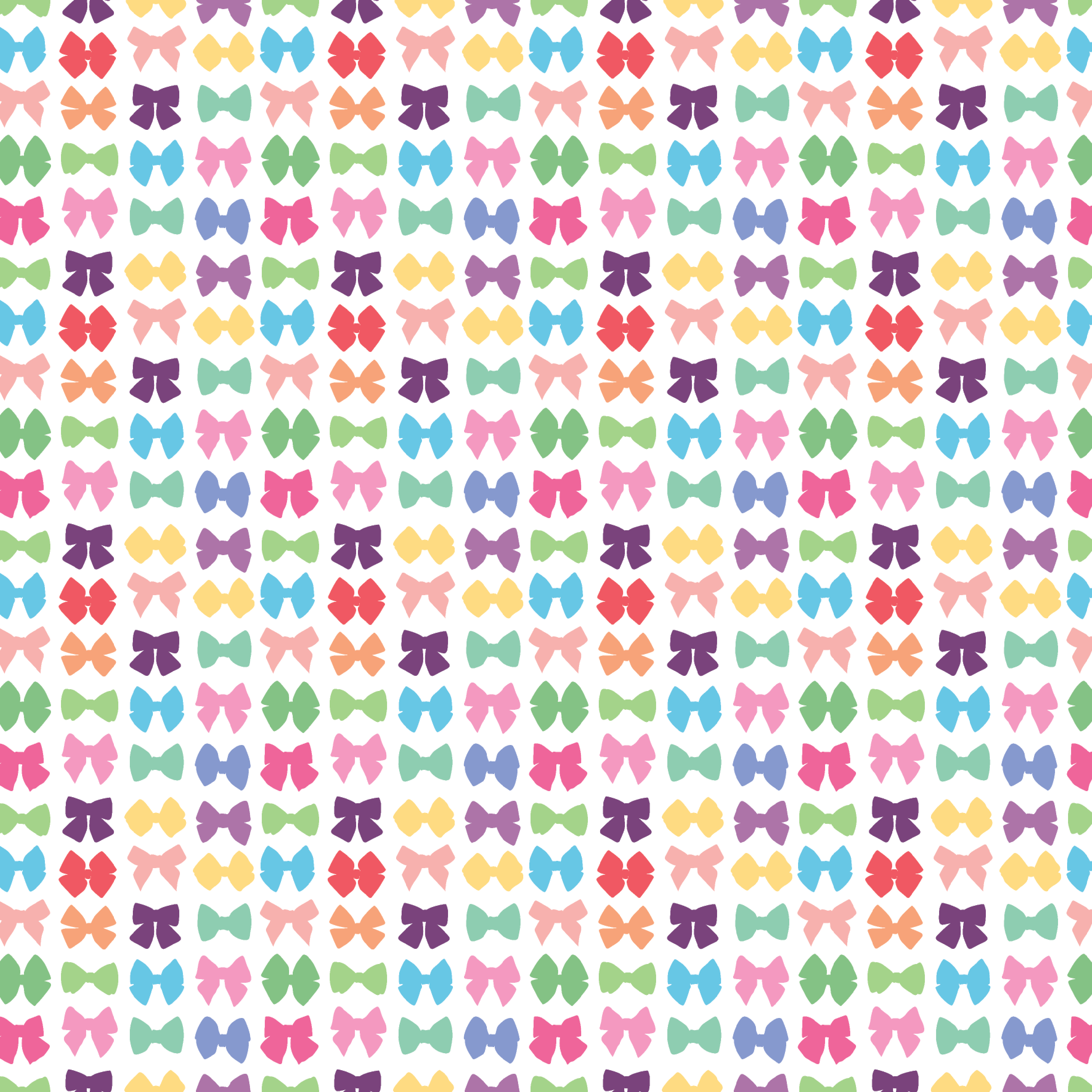 Itty Bitty Rainbow Bows Pattern Acrylic Sheets - CMB Pattern Acrylic